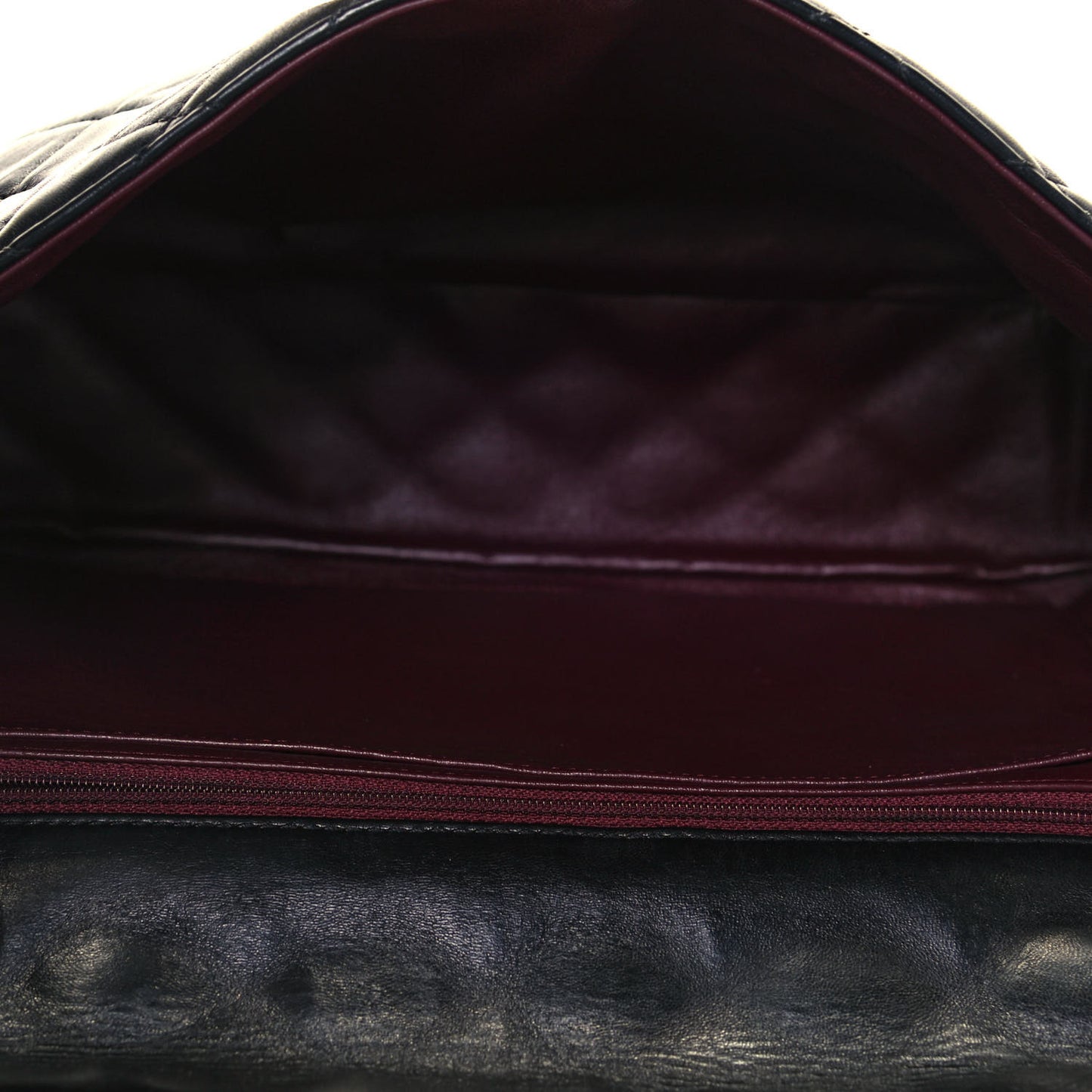Washed Lambskin Quilted Maxi Single Flap Black