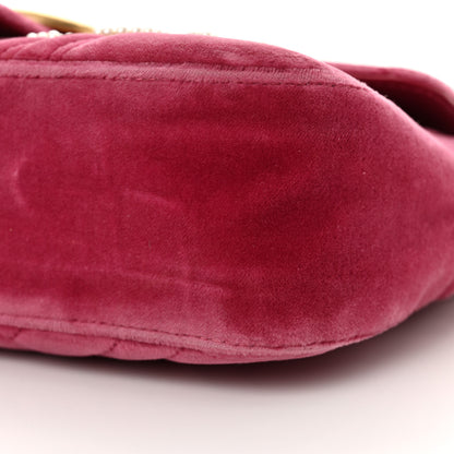 Gucci Velvet Matelasse Blind for Love Embroidered Medium GG Marmont Shoulder Bag Light Raspberry Rose Multicolor 10 of 13