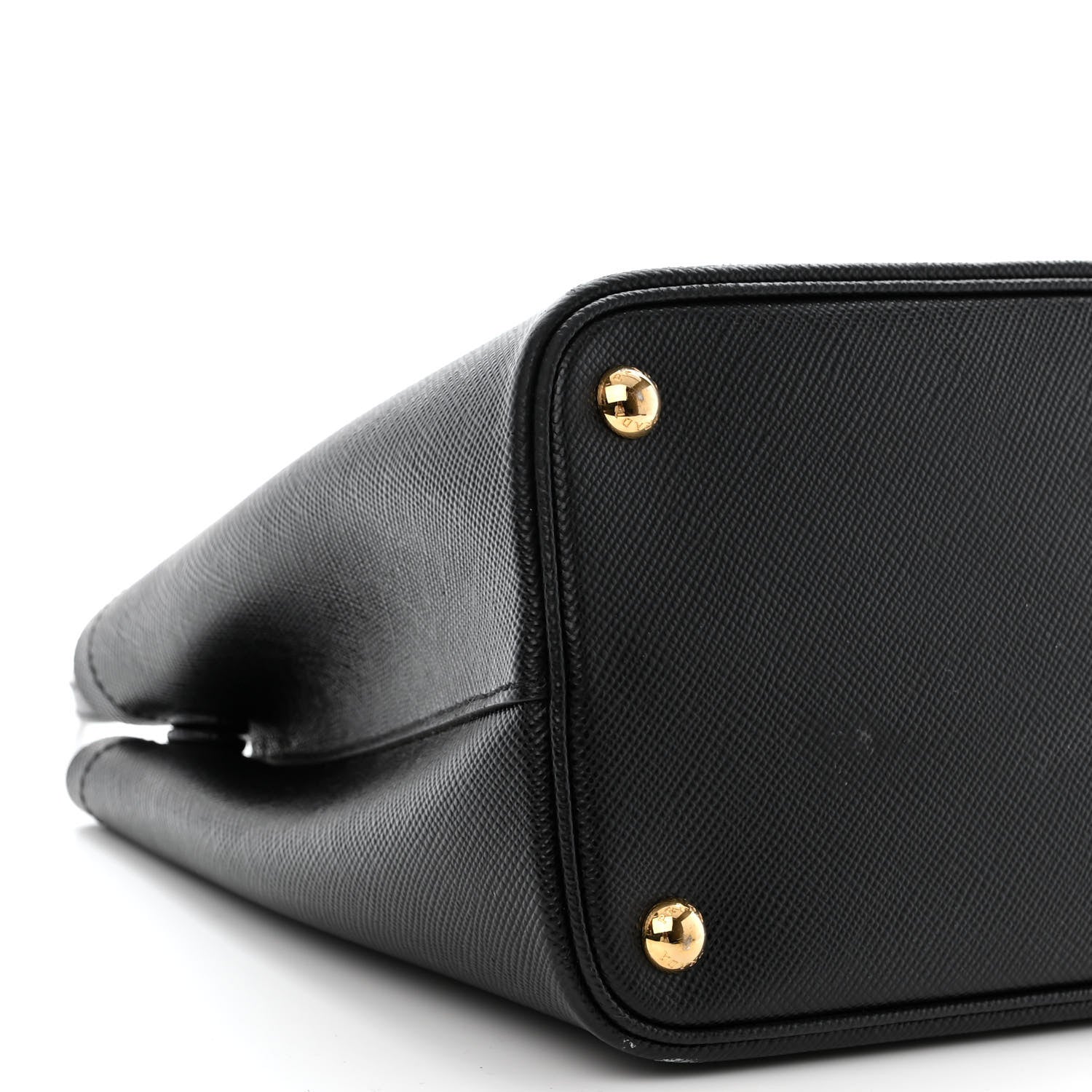 Prada Saffiano Cuir Small Double Bag Black Fuoco 11 of 14