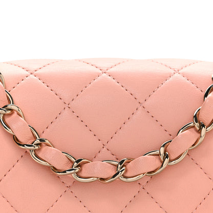 Chanel Lambskin Quilted Mini Rectangular Flap Light Pink 8 of 10