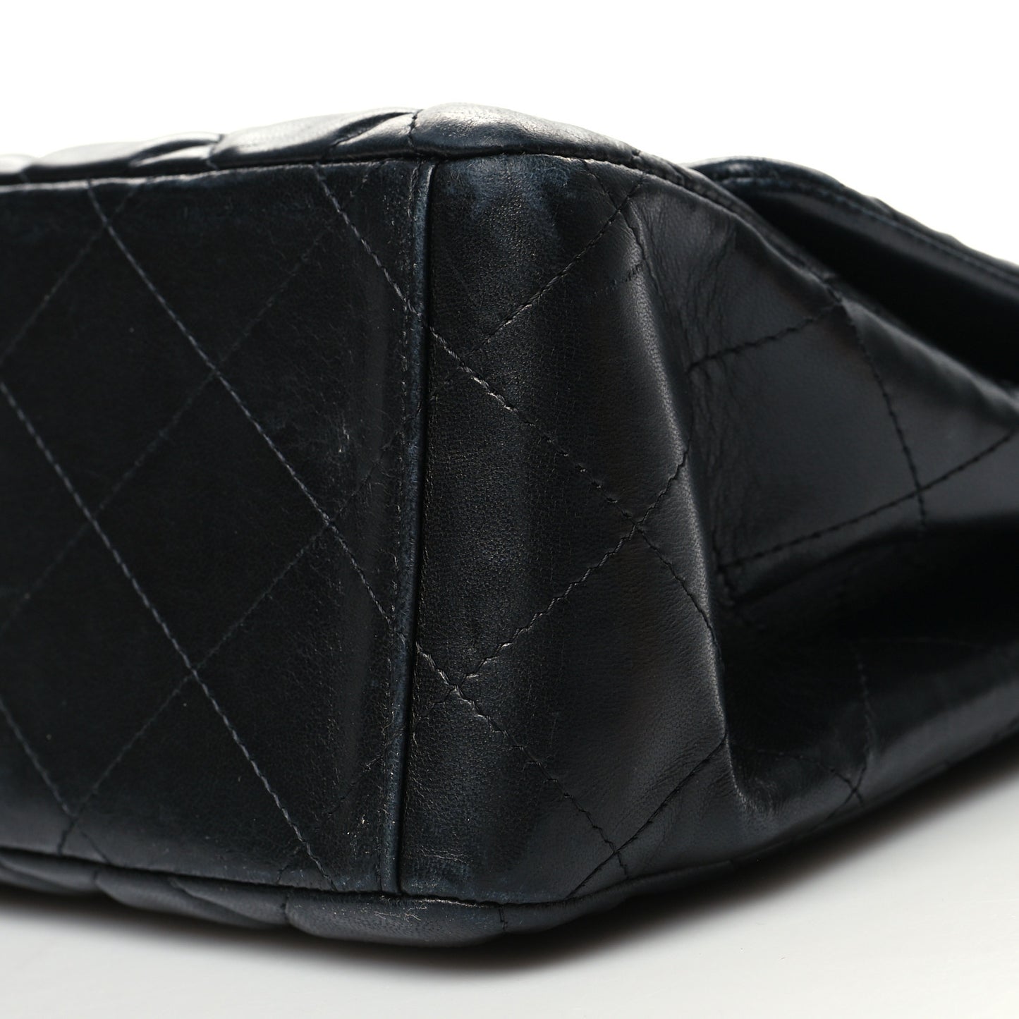 Lambskin Quilted Maxi Single Flap Black