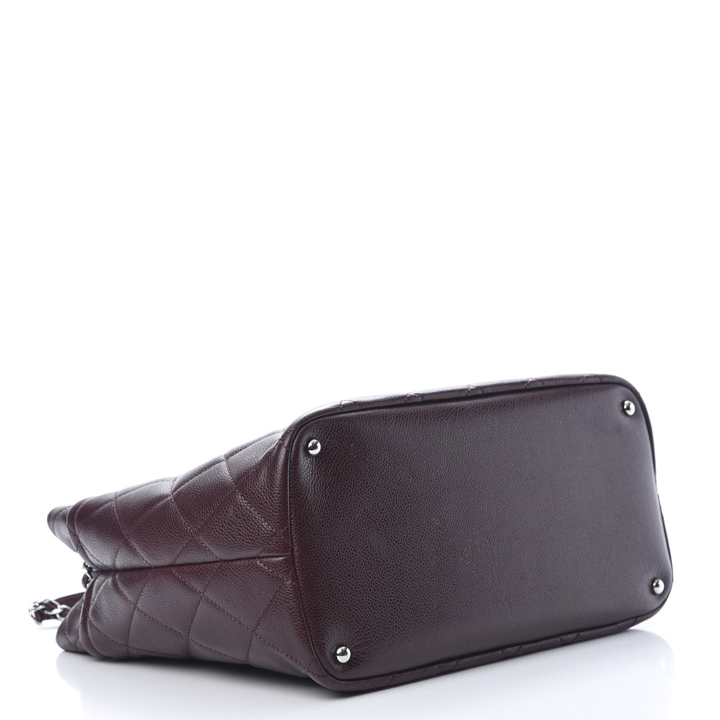 Caviar Quilted Timeless CC Soft Tote Bordeaux