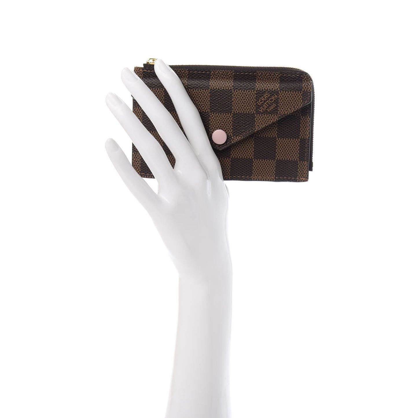Damier Ebene Recto Verso Card Holder Rose Ballerine