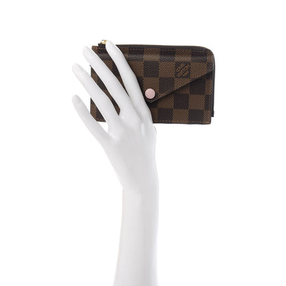 Louis Vuitton Damier Ebene Recto Verso Card Holder Rose Ballerine 2 of 7