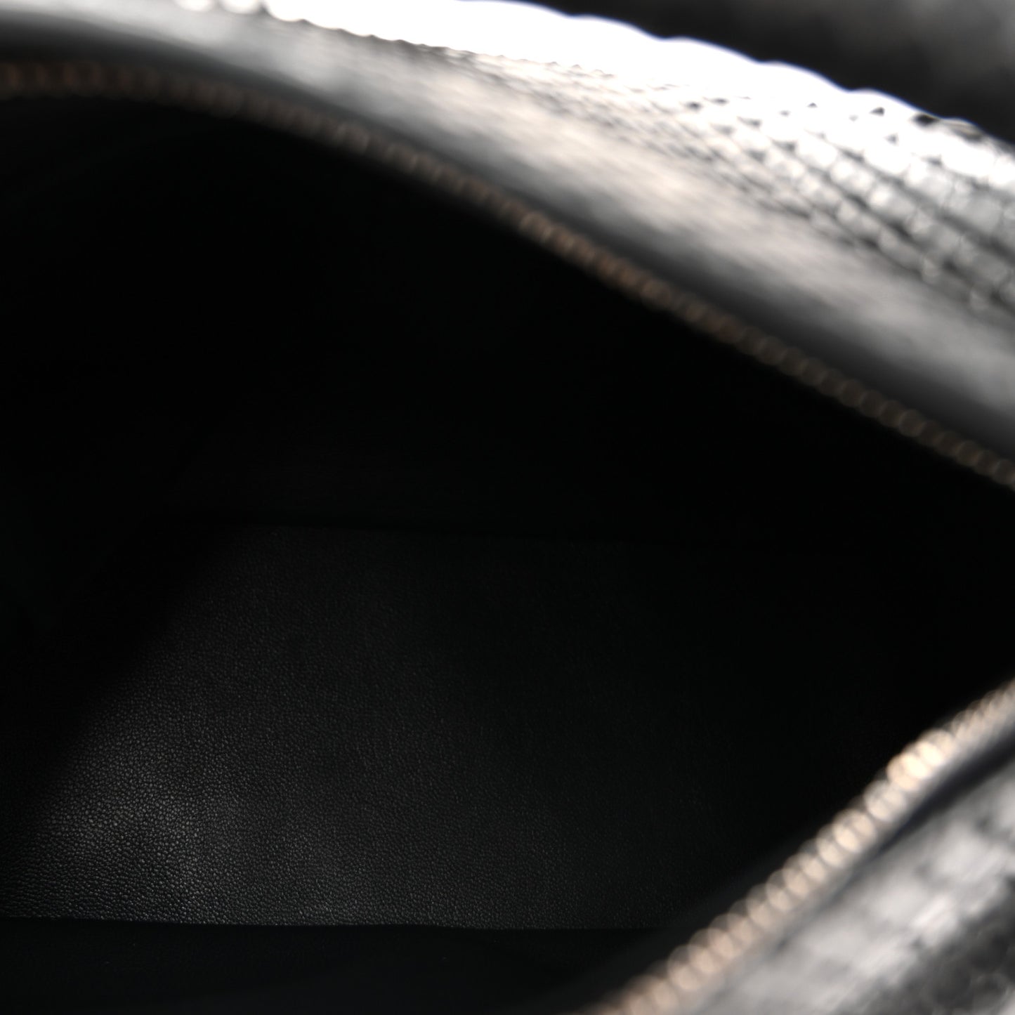 Snakeskin Mini Puzzle Bag Dark Grey