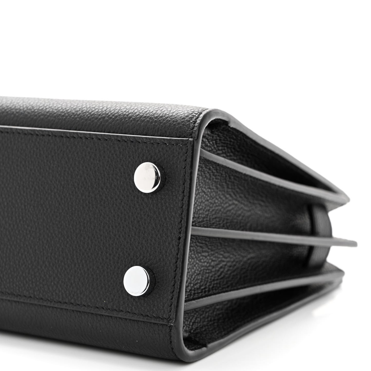 Grained Calfskin Nano Sac De Jour Black