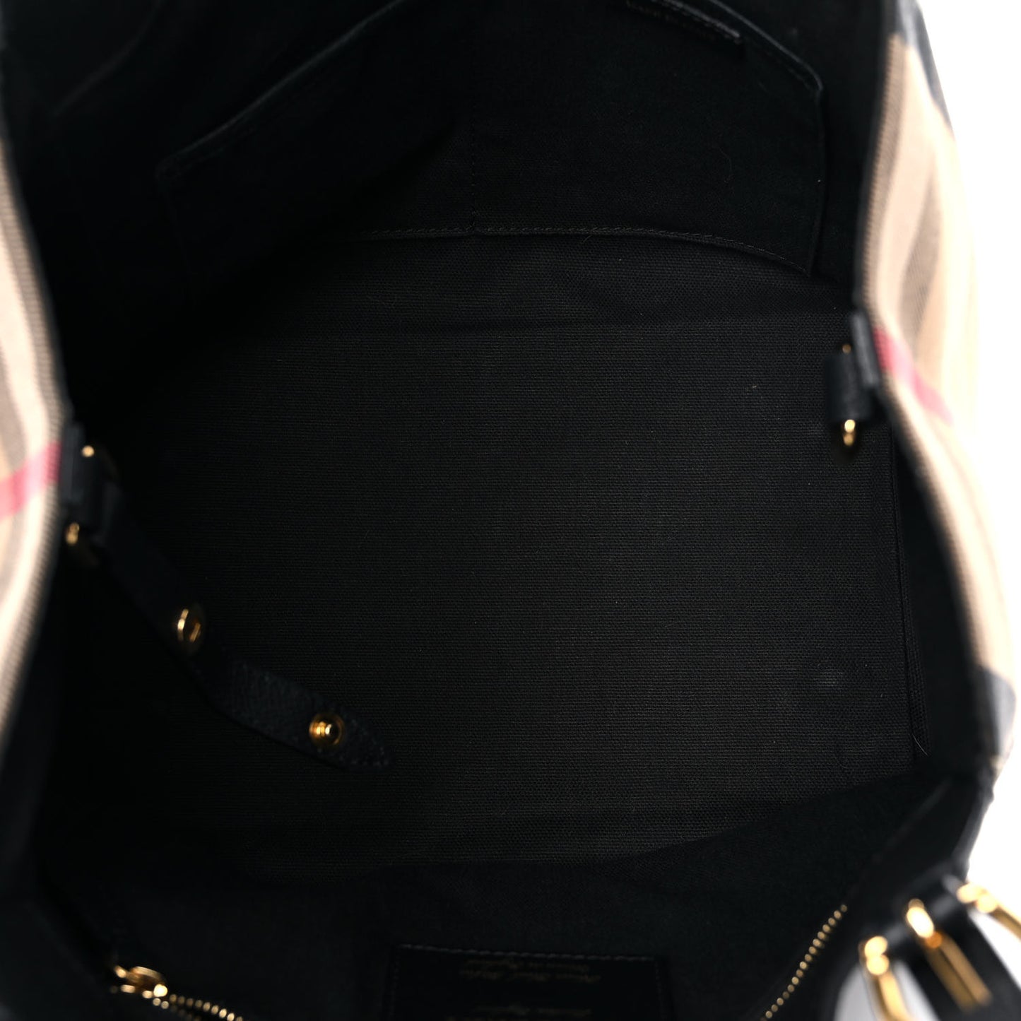 Grainy Calfskin House Check Small Canterbury Black