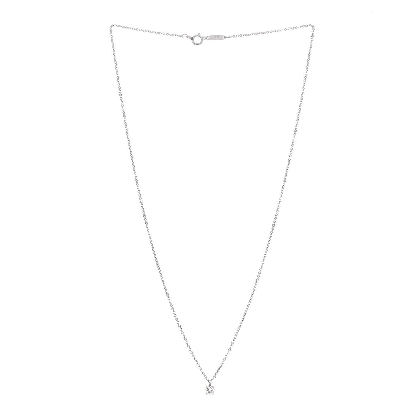 Platinum Diamond .20ct Solitaire Pendant Necklace