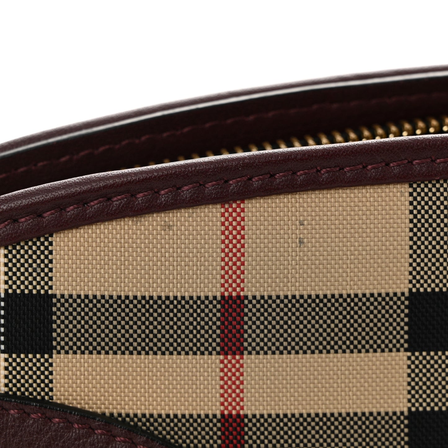 Horseferry Check Small Chichester Crossbody Clutch Bag Burgundy