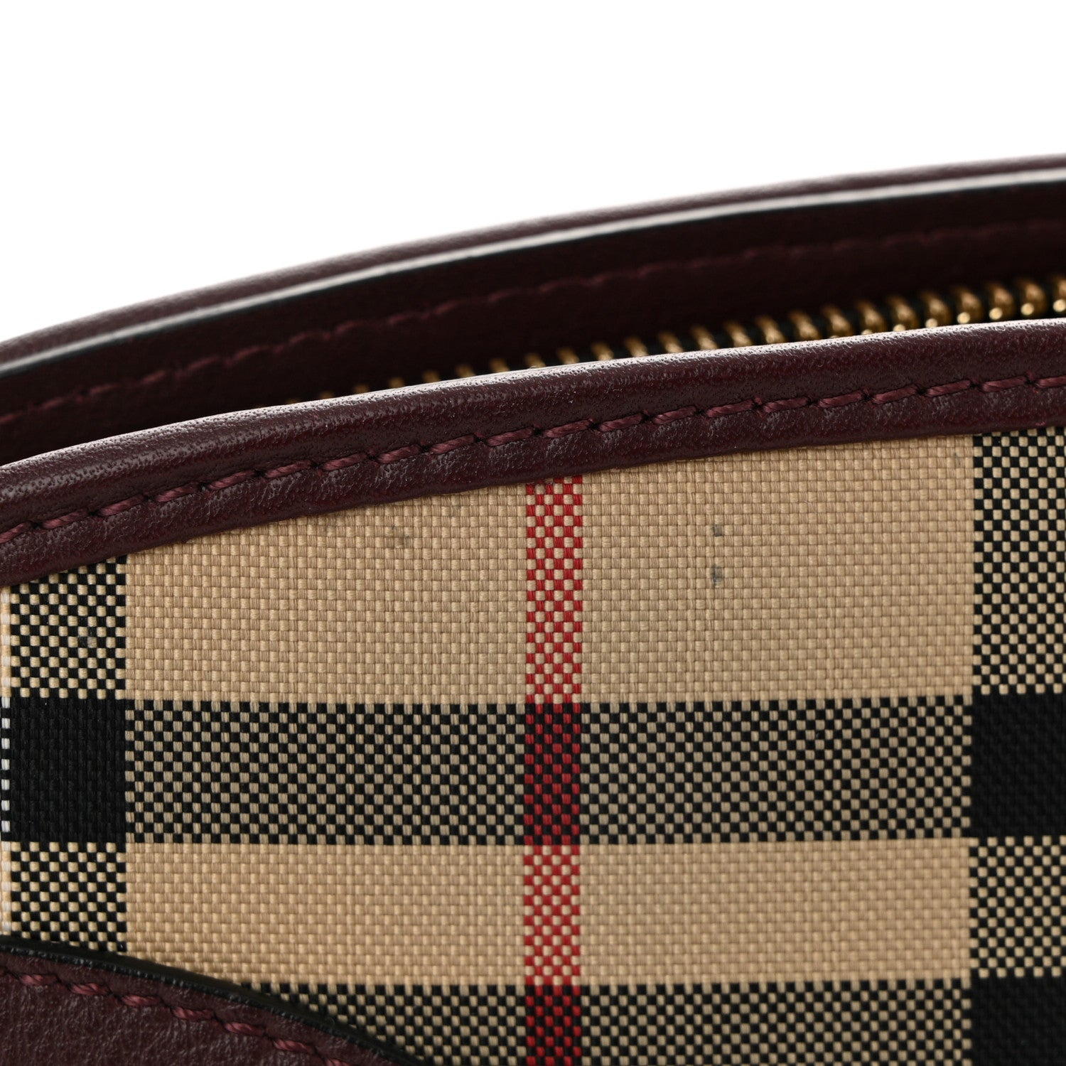 Burberry Horseferry Check Small Chichester Crossbody Clutch Bag Burgundy 12 of 12