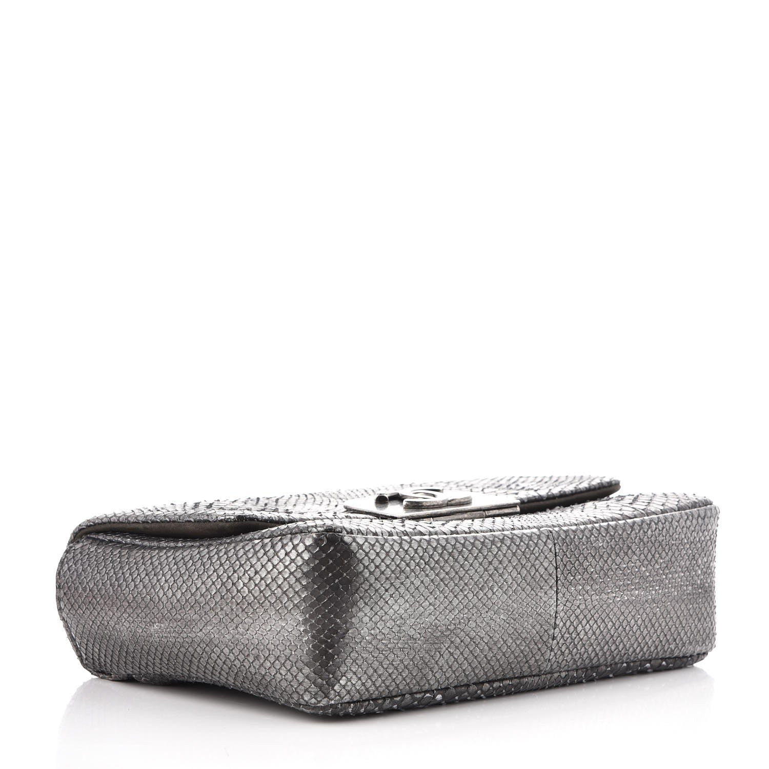 Chanel Python CC Square Flap Silver 4 of 7