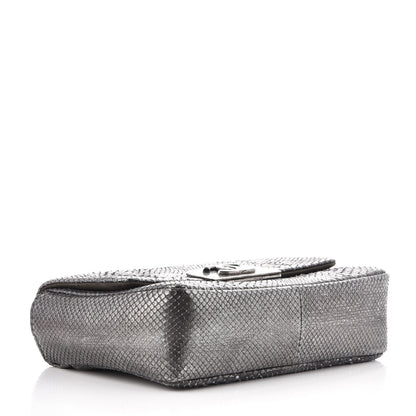 Chanel Python CC Square Flap Silver 4 of 7