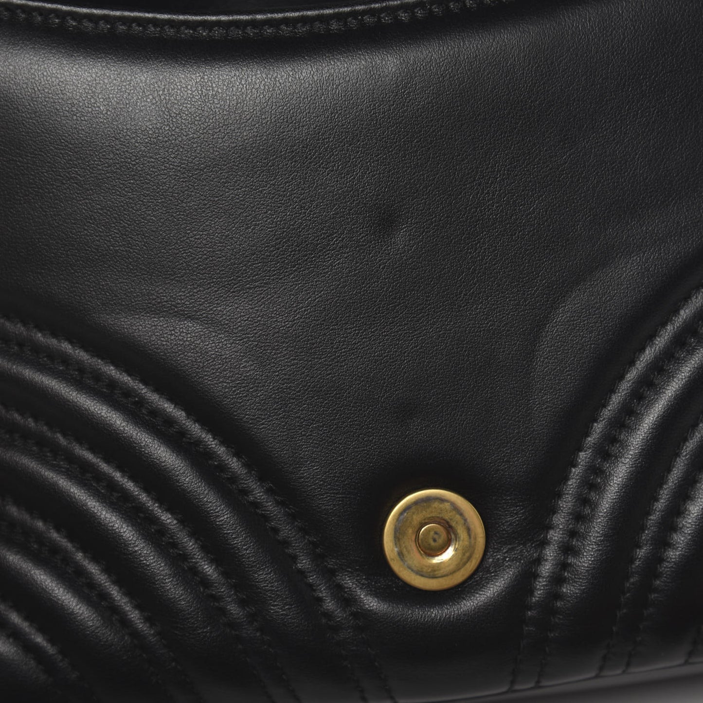 Calfskin Matelasse Sylvie Web Small GG Marmont Top Handle Shoulder Bag Black