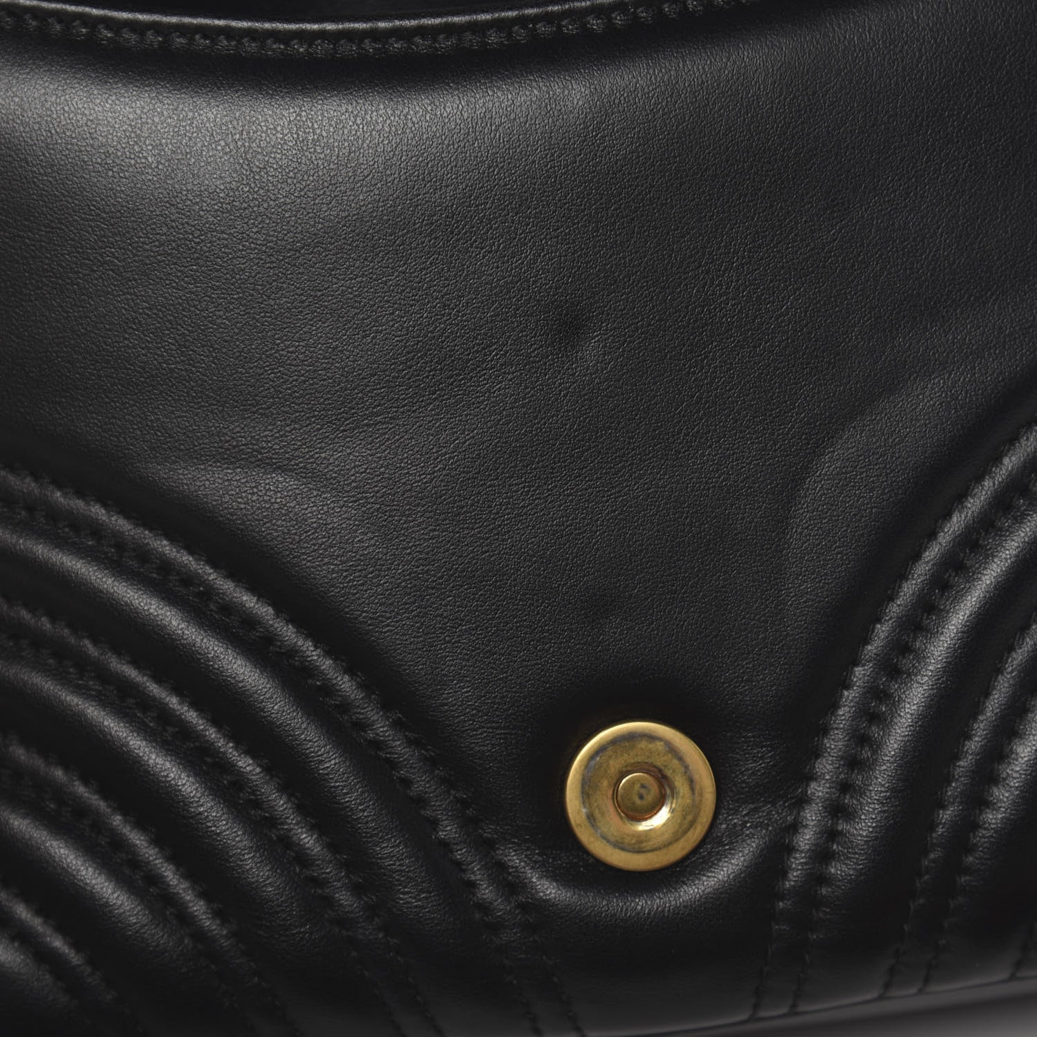 Gucci Calfskin Matelasse Sylvie Web Small GG Marmont Top Handle Shoulder Bag Black 16 of 22