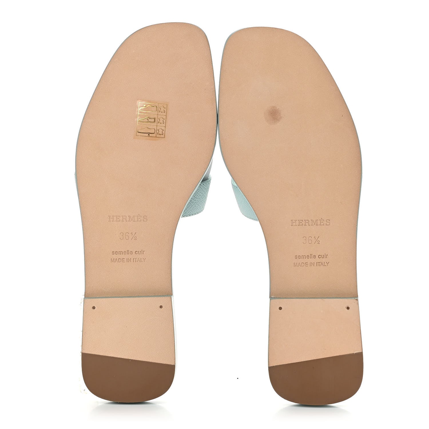 Hermes Epsom Oran Sandals 36.5 Vert Embrun 5 of 9