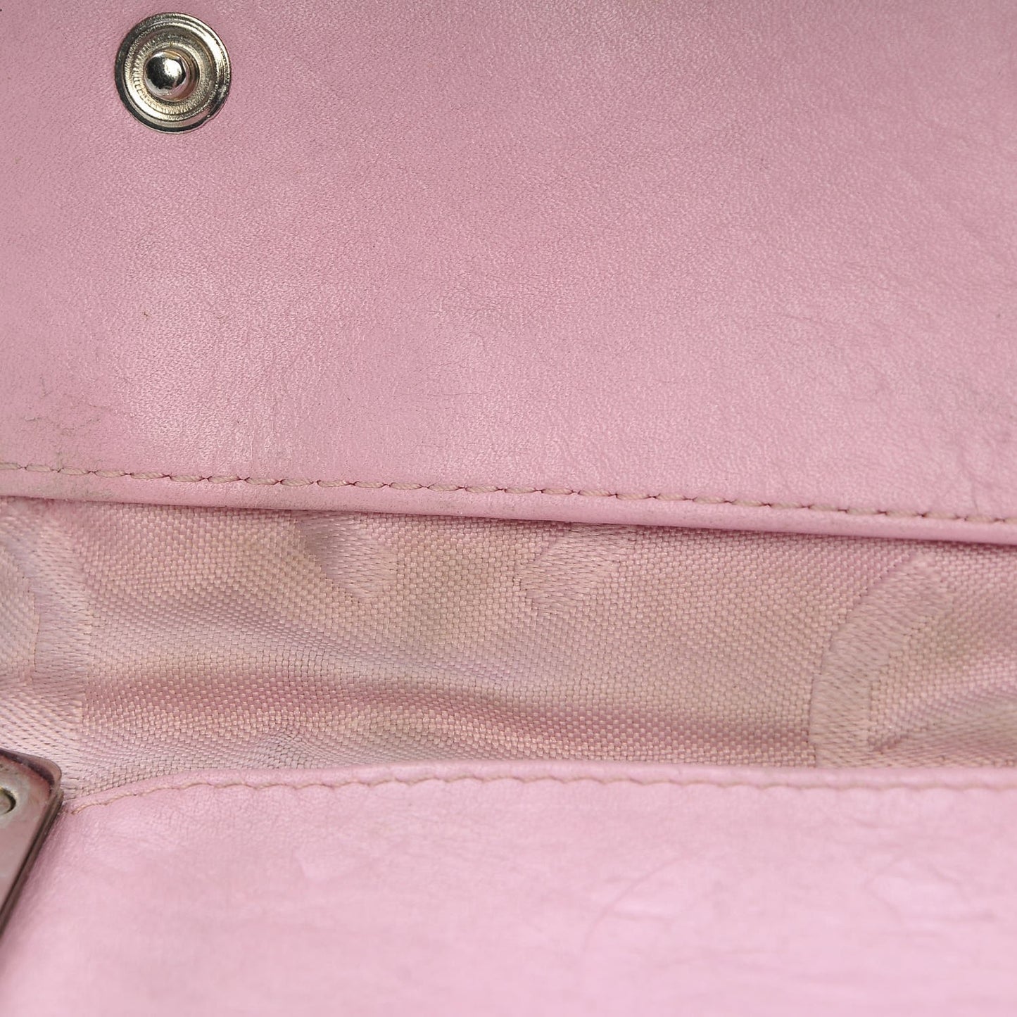 Calfskin Quilted Cambon 6 Key Holder Pink