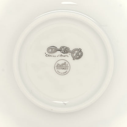 Hermes Porcelain Platinum Chaine d'Ancre Tea Cup and Saucer Set of 2 10 of 11