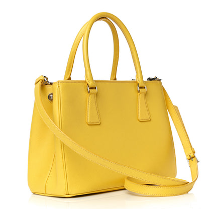 Prada Saffiano Small Galleria Double Zip Tote Soleil 2 of 12