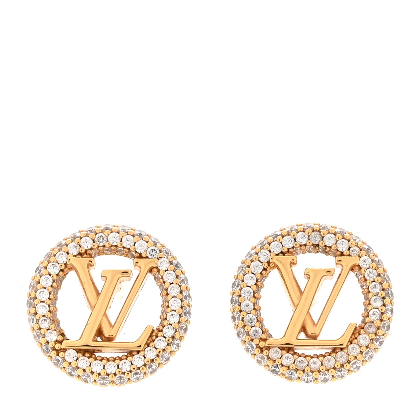 Metal Crystal Louise By Night Earrings Gold