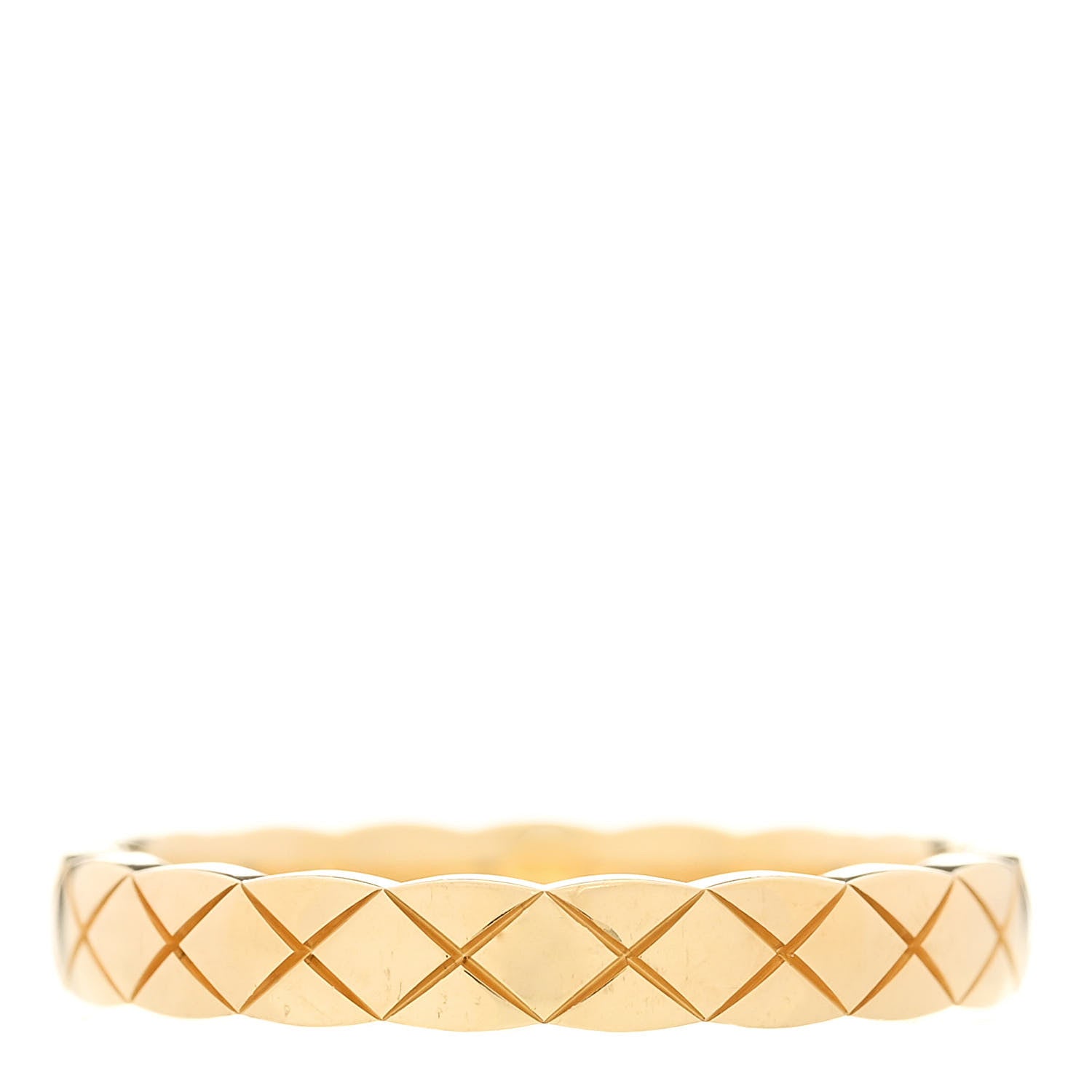 Chanel 18K Yellow Gold Mini Coco Crush Ring 55 7.25 1 of 6