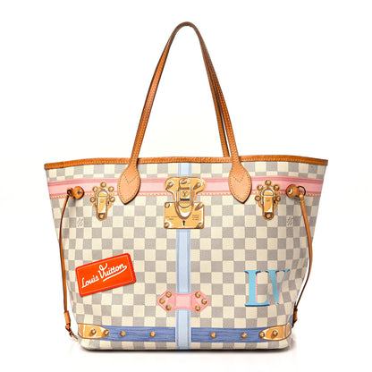 Louis Vuitton Damier Azur Summer Trunks Neo Neverfull MM 1 of 10
