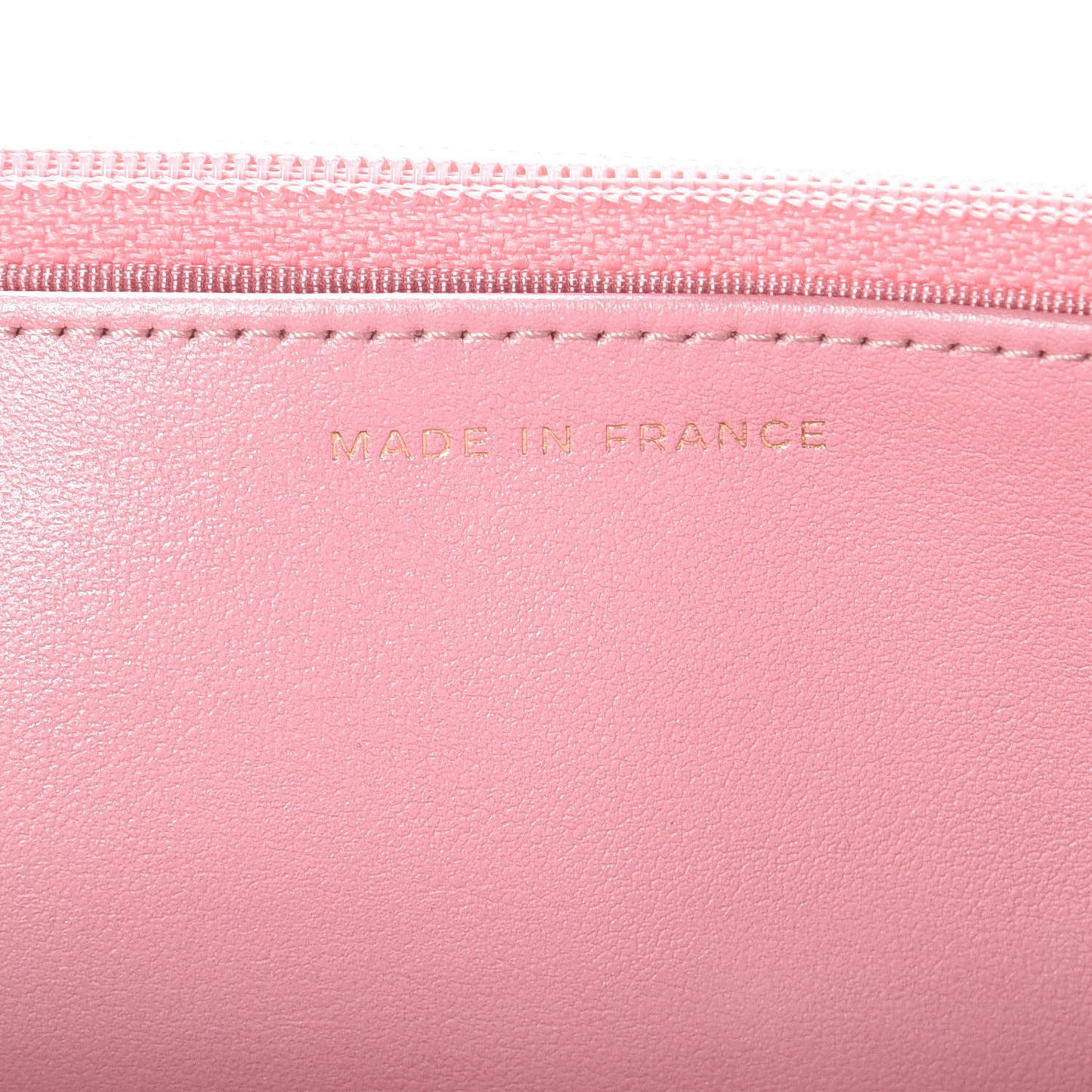 Iridescent Caviar Quilted Wallet on Chain WOC Rose Pink