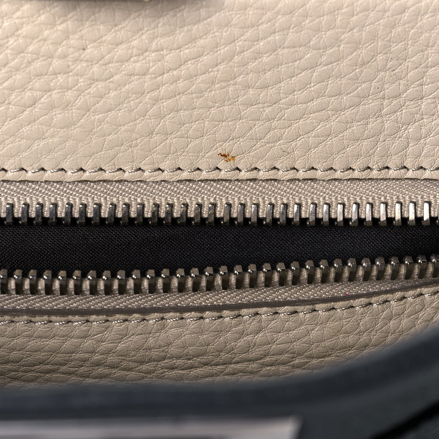 Fendi Cuoio Romano Selleria Bi-Color Medium Peekaboo Iconic Satchel Asfalto Latte 7 of 15
