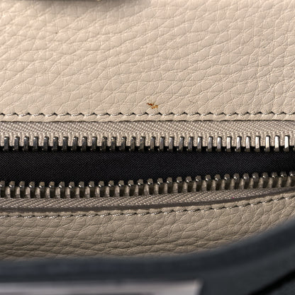 Fendi Cuoio Romano Selleria Bi-Color Medium Peekaboo Iconic Satchel Asfalto Latte 7 of 15