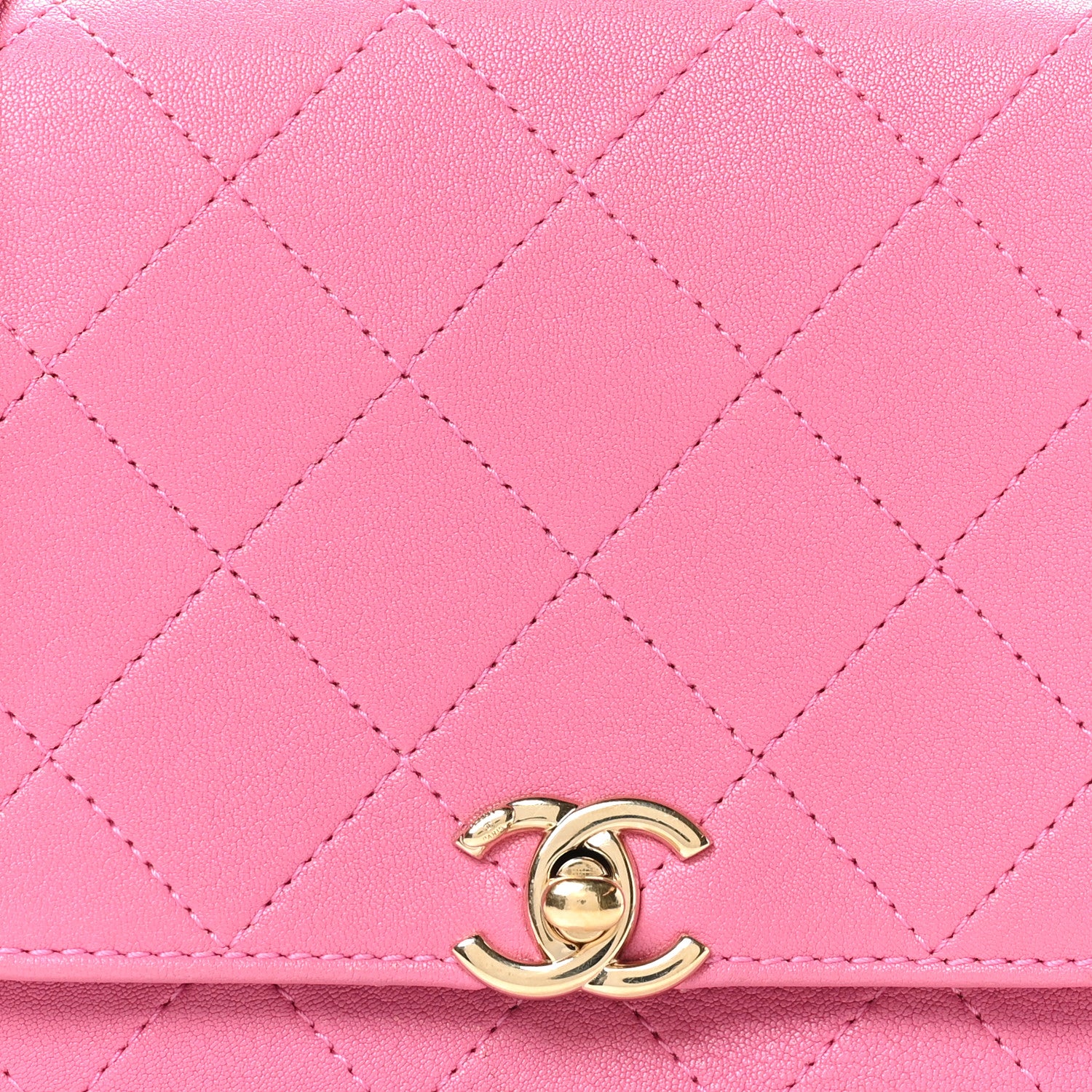 Chanel Goatskin Stitched Casual Trip Single Flap Pink 8 of 10