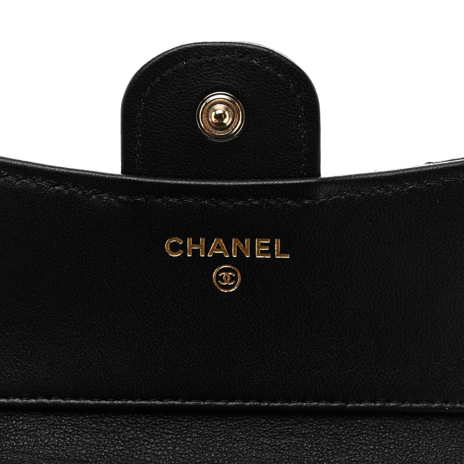 Chanel Lambskin Enamel Quilted Roller Skate Compact Flap Wallet Black 6 of 8