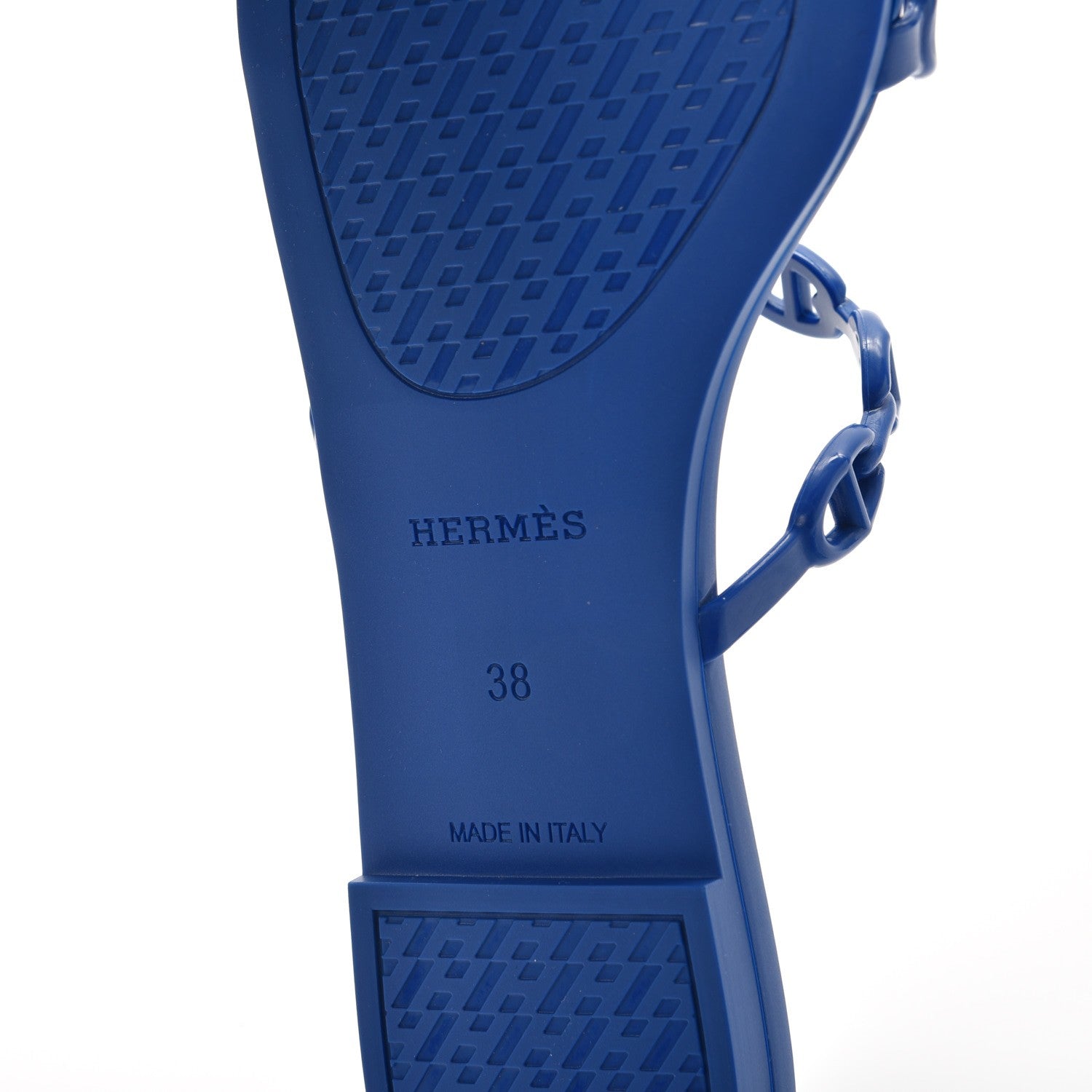 Hermes Rubber Chaine d'Ancre Rivage Sandals 38 Bleu Smalt 6 of 8