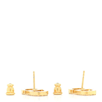 Christian Dior Crystal Clair D Lune Earrings Gold 3 of 5