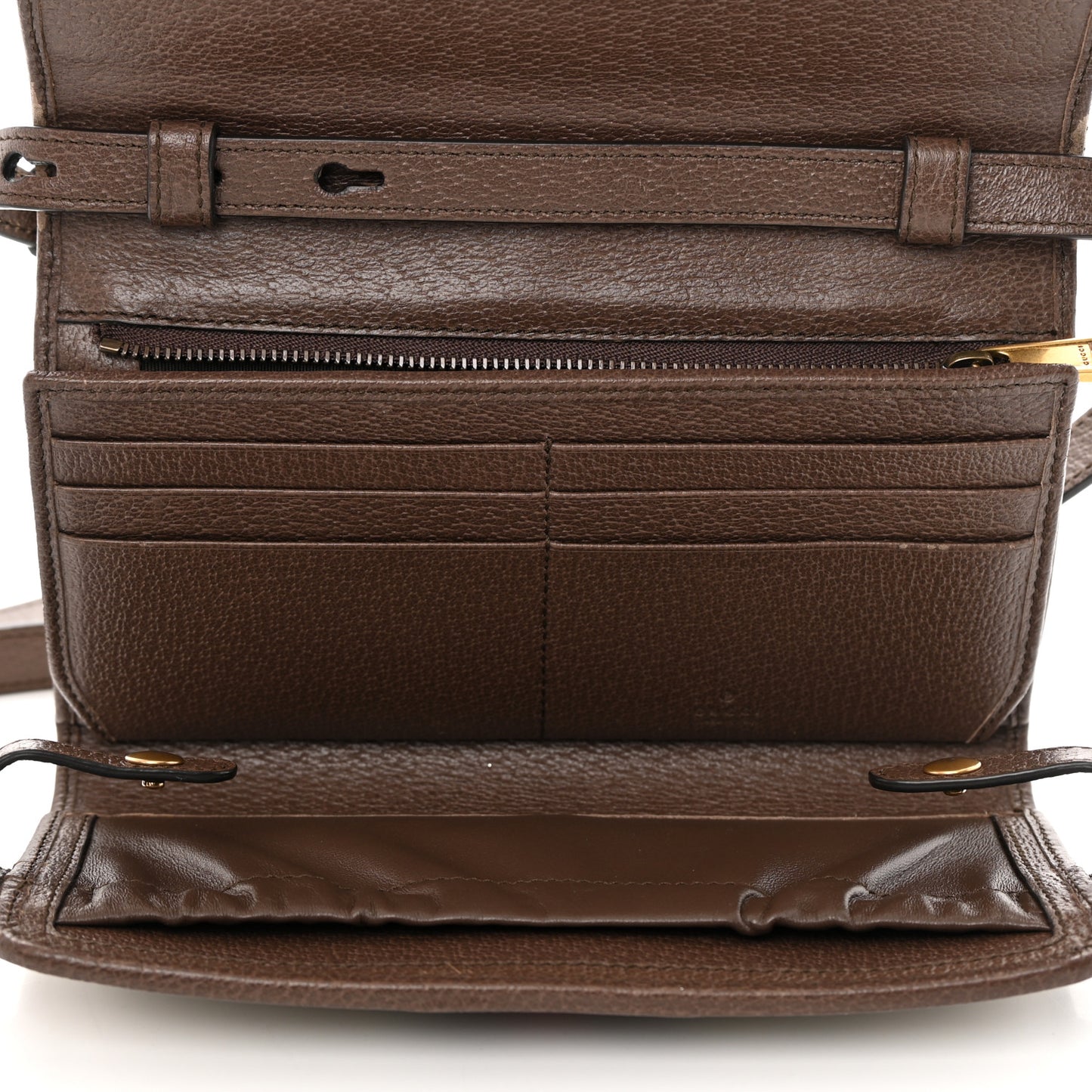 GG Supreme Monogram Web Ophidia Crossbody Wallet Beige New Acero