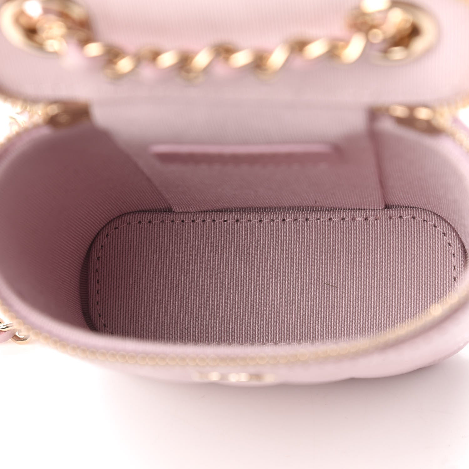 Chanel Caviar Quilted Small Vertical Coco Beauty Vanity Case With Chain Light Pink 5 of 11
