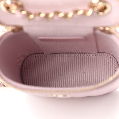 Chanel Caviar Quilted Small Vertical Coco Beauty Vanity Case With Chain Light Pink 5 of 11