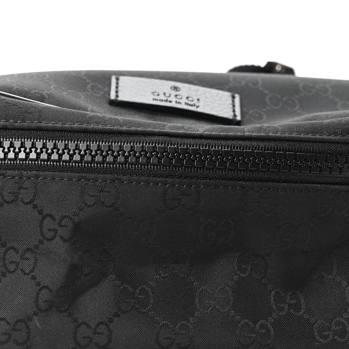 Nylon Monogram Fanny Pack Belt Bag Black