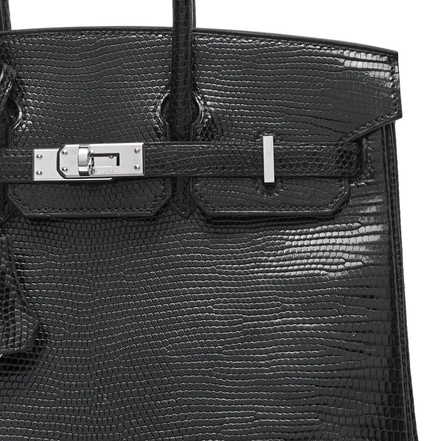 Hermes Lizard Birkin 25 Black 8 of 11