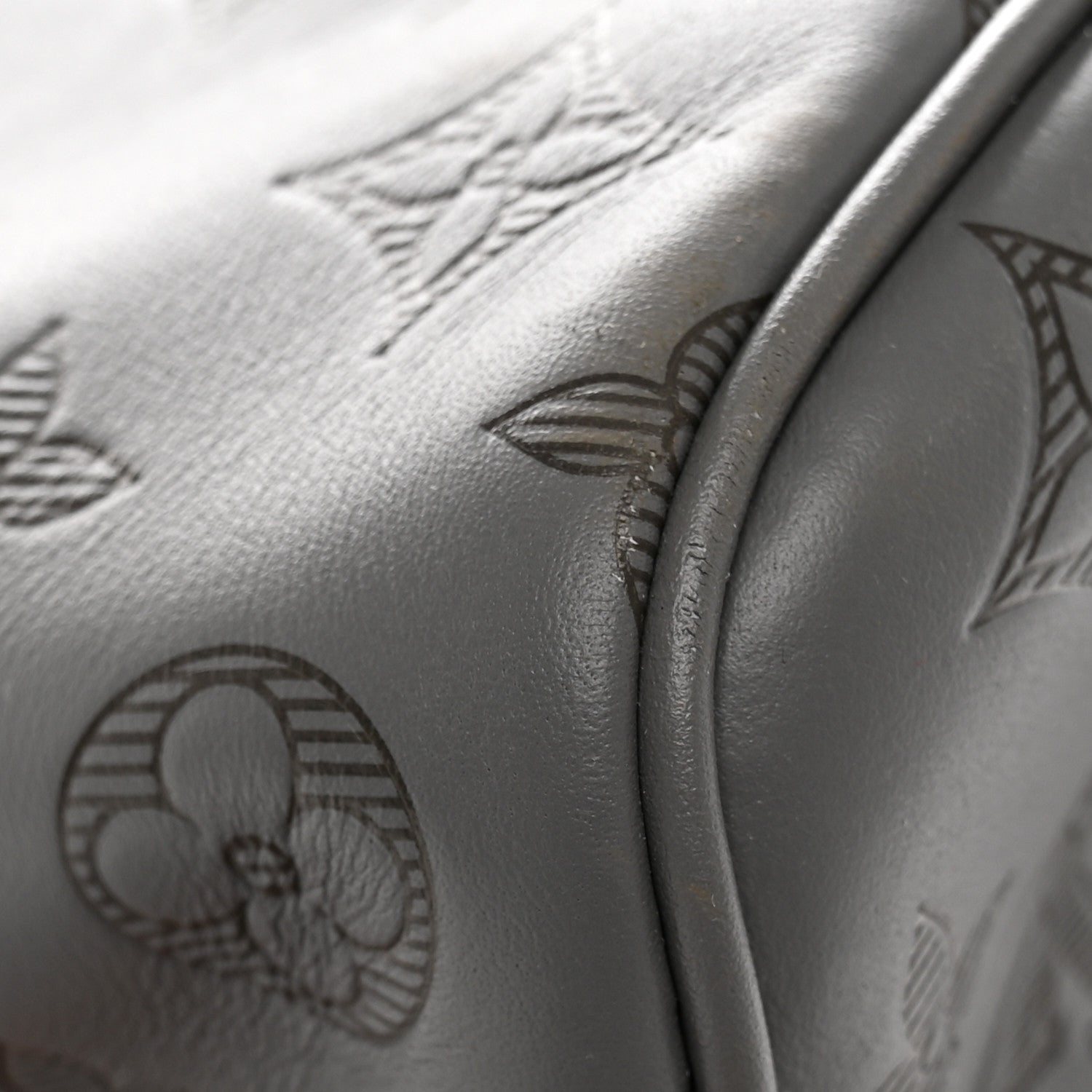 Louis Vuitton Calfskin Monogram Shadow Keepall Bandouliere 50 Anthracite Gray 10 of 12