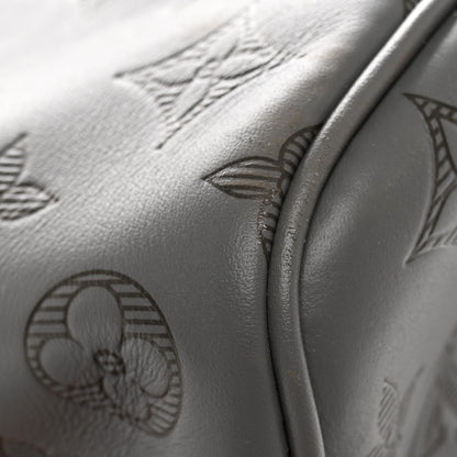 Louis Vuitton Calfskin Monogram Shadow Keepall Bandouliere 50 Anthracite Gray 10 of 12