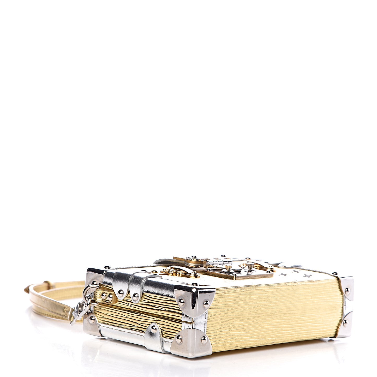 Metallic Epi Petite Malle Gold