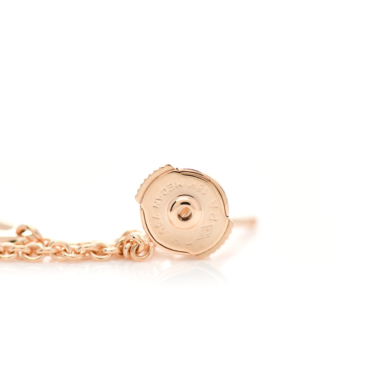 Hermes 18K Rose Gold TPM Chaine D'Ancre Punk Earrings 5 of 5