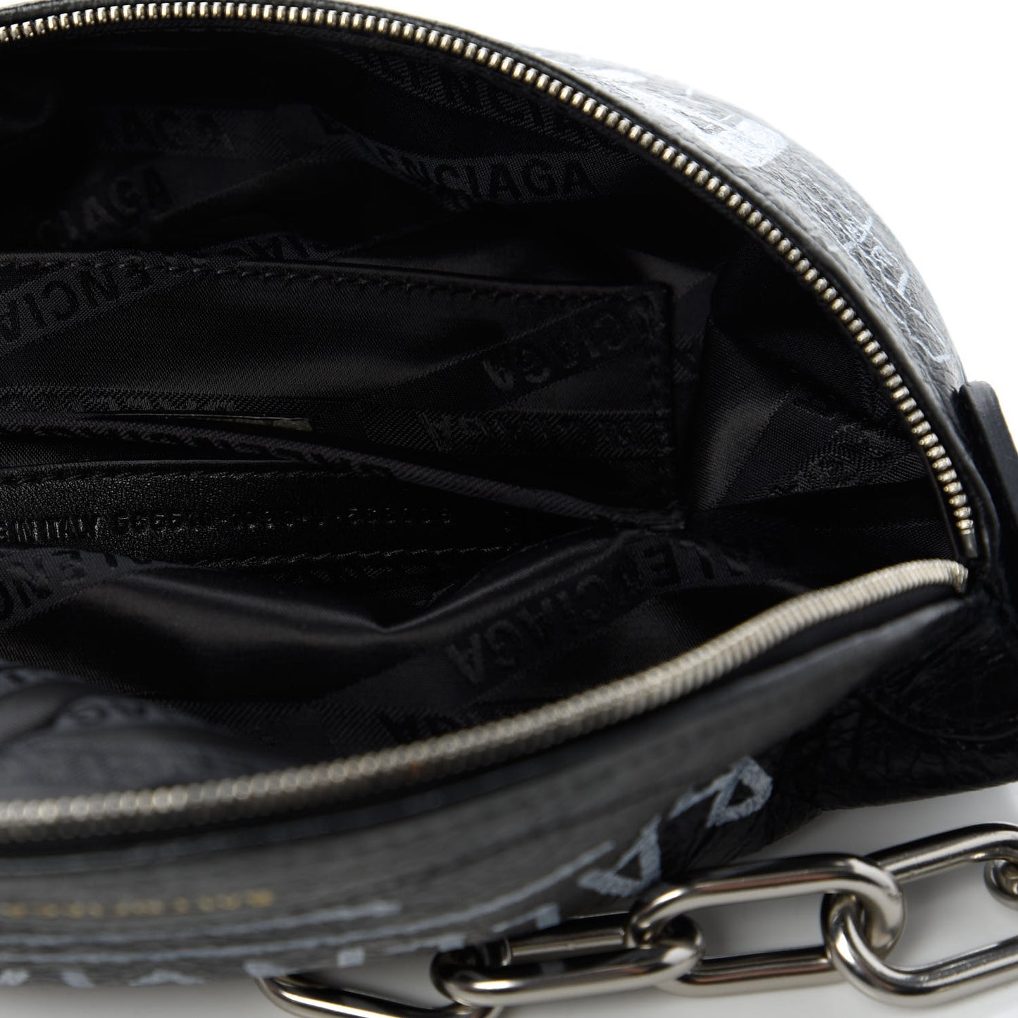 Agneau Arena Graffiti All Over XXS Souvenir Belt Bag Black White