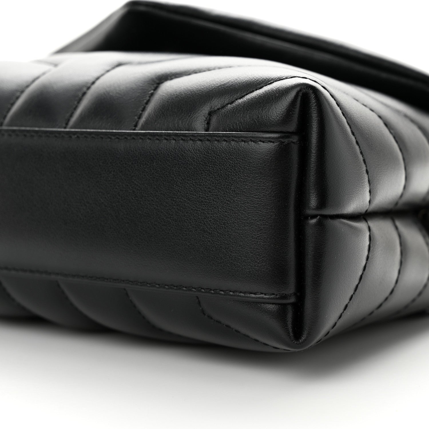 Saint Laurent Calfskin Y Quilted Monogram Toy Loulou Crossbody Bag Black 10 of 11