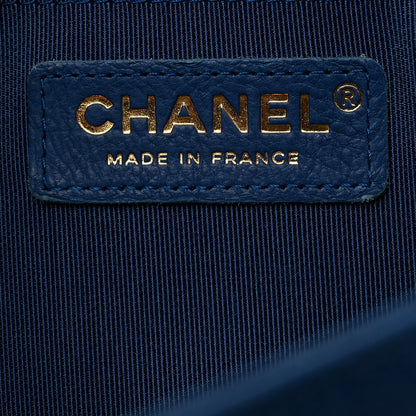 Chanel Caviar Quilted Medium Boy Flap Blue 6 of 10