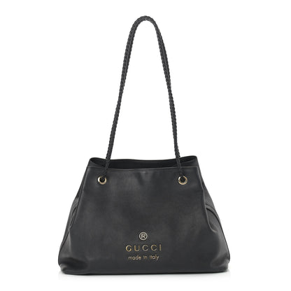 Gucci Calfskin Medium Braided Handle Gifford Tote Black 1 of 14
