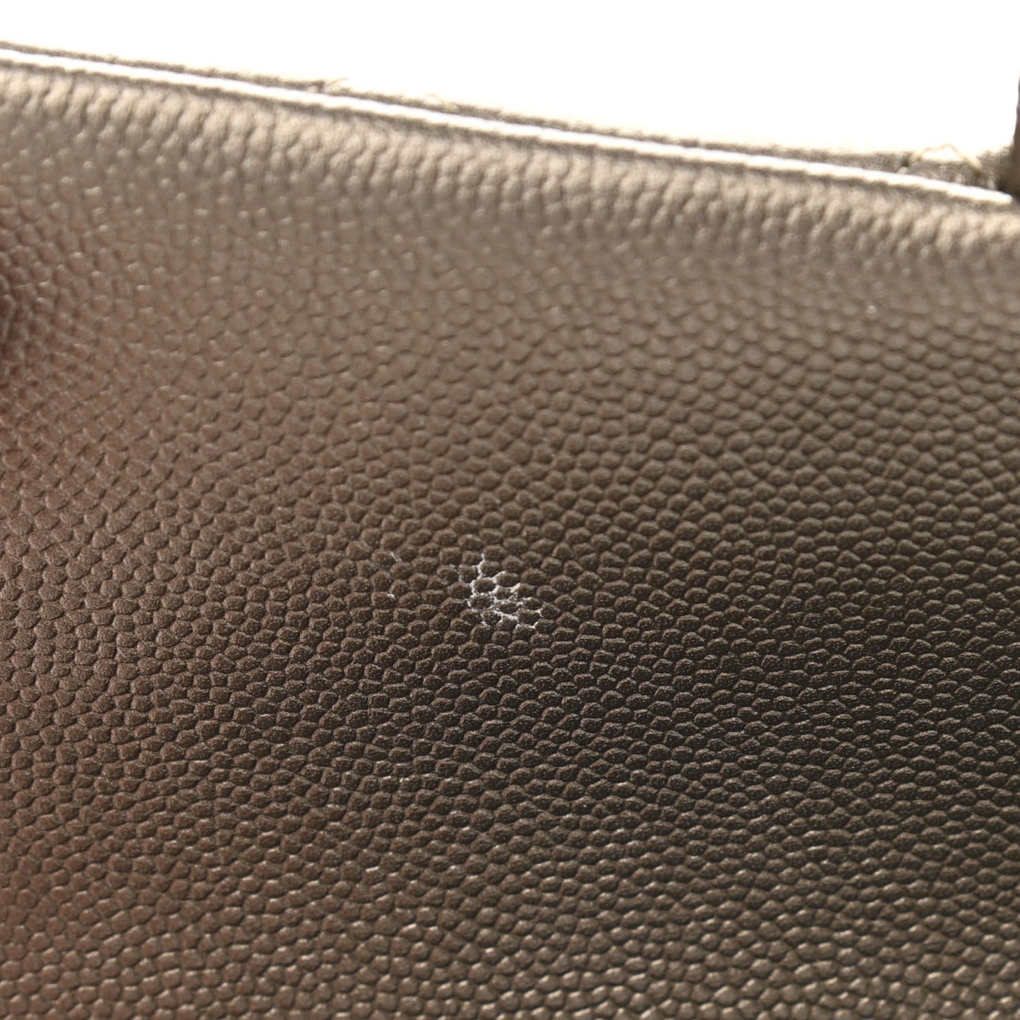 Iridescent Caviar Quilted Mini Rectangular Flap Bronze