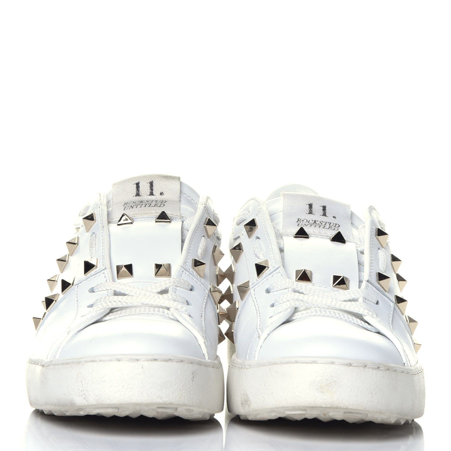 Valentino Garavani Calfskin Rockstud Untitled Open Sneakers 37 White 2 of 8
