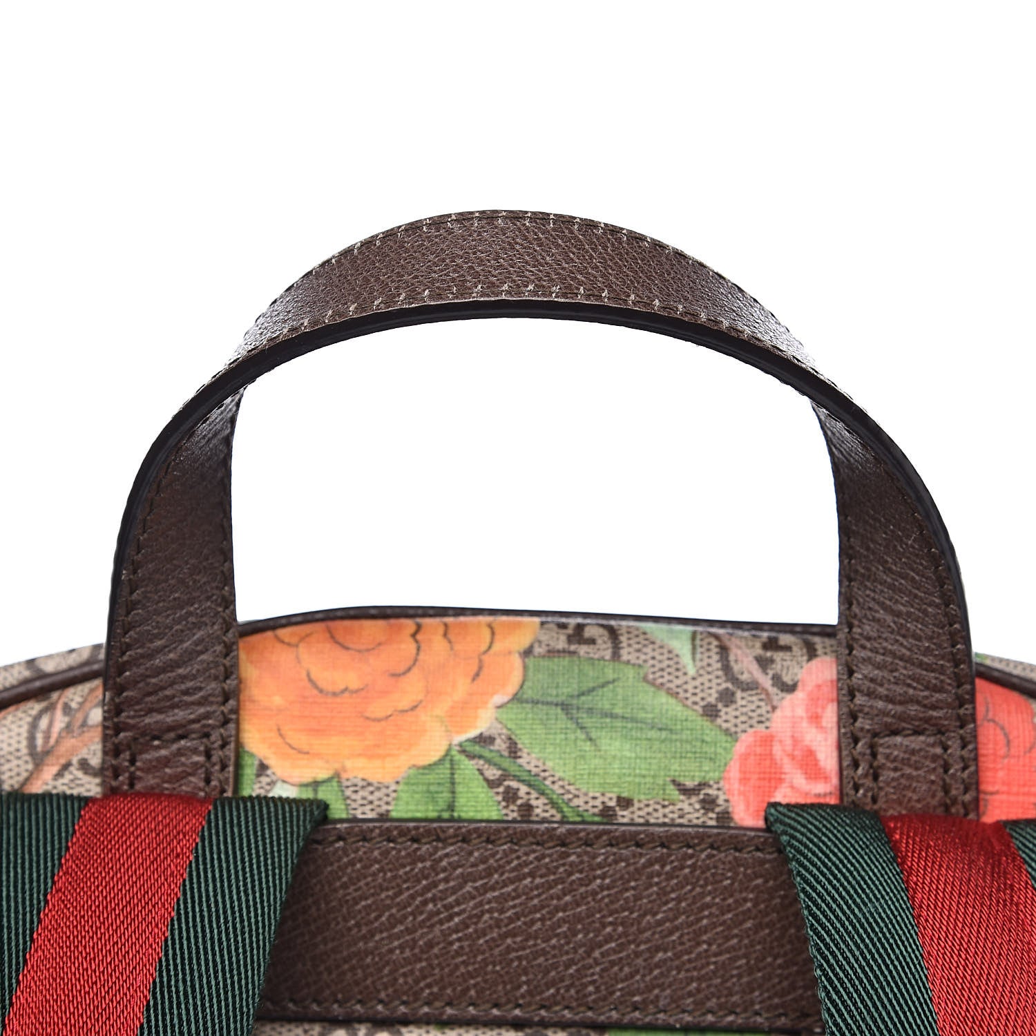 Gucci GG Supreme Monogram Tian Web Small Day Backpack Beige Multicolor New Acero 9 of 16