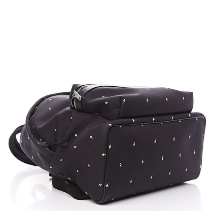 Saint Laurent Canvas Lightning Bolt City Backpack Navy 3 of 10
