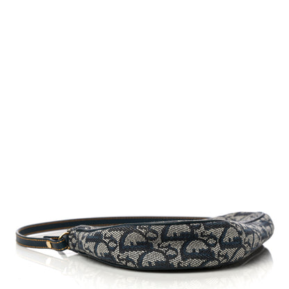 Christian Dior Monogram Mini Saddle Pochette Navy 4 of 11